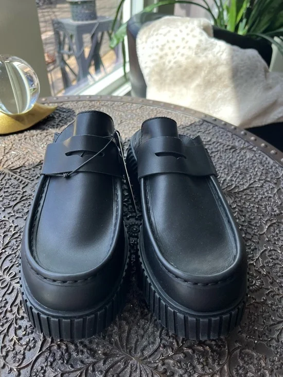 SOREL ONA AVE PENNY LOAFER MULES IN BLACK 9.5 - Picture 9 of 11